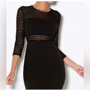 Lulu’s Perfect Mesh Black Bodycon Dress S